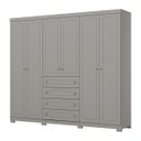 Ver imagem 1 de Guarda Roupa Casal Americano 6 Portas 4 Gavetas Frente em MDF - Henn