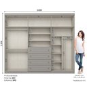 Ver imagem 2 de Guarda Roupa Casal Americano 6 Portas 4 Gavetas Frente em MDF - Henn