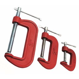 Grampo Sargento Tipo C Kit 3 Pecas 1" 2" 3" para Marceneiro - 1