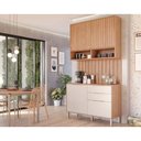 Ver imagem 1 de Cozinha Completa Divina 3 Peças (1aéreo+1balcão+1complemento) Cz008 Freijo/off White - Mgm