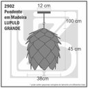 Ver imagem 6 de Lustre Pendente em Madeira - Lupulo Sucupira Grande - 2902-2