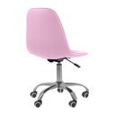 Ver imagem 5 de Cadeira Office Eiffel Botonê Ajustável Base Giratória - Rosa + E-book