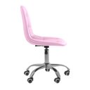 Ver imagem 4 de Cadeira Office Eiffel Botonê Ajustável Base Giratória - Rosa + E-book
