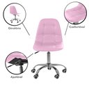 Ver imagem 3 de Cadeira Office Eiffel Botonê Ajustável Base Giratória - Rosa + E-book