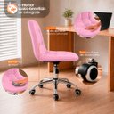 Ver imagem 4 de Cadeira Office Botonê Giratória Ergonômica para Escritório Rosa