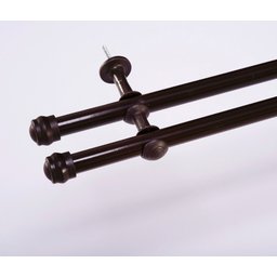 Varão Duplo para Cortina de 3 Metros Espessura 19mm - Tabaco - 1