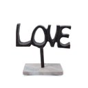 Ver imagem 1 de Escultura Love Cobre com Base de Mármore 20x18x10 Cm