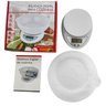 Balança De Cozinha Alimentos Digital De Precisão 1g Até 5kg Visor LCD C/ Copo Medidor Graduado p/ Li - 5