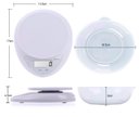 Ver imagem 2 de Balança De Cozinha Alimentos Digital De Precisão 1g Até 5kg Visor LCD C/ Copo Medidor Graduado p/ Li