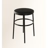 Kit 2 Banqueta Itália Redonda Estofada 65cm Aço Preto e Corino Impermeável - para Cozinha e Bar - 4