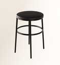 Ver imagem 4 de Kit 2 Banqueta Itália Redonda Estofada 65cm Aço Preto e Corino Impermeável - para Cozinha e Bar