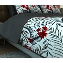 Ver imagem 4 de Cobre Leito King 3 Peças Malha 100% Algodão Orquídea Vermelha