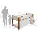 Ver imagem 4 de Cama Elevada Solteiro Lari com Nichos Branco e Mel
