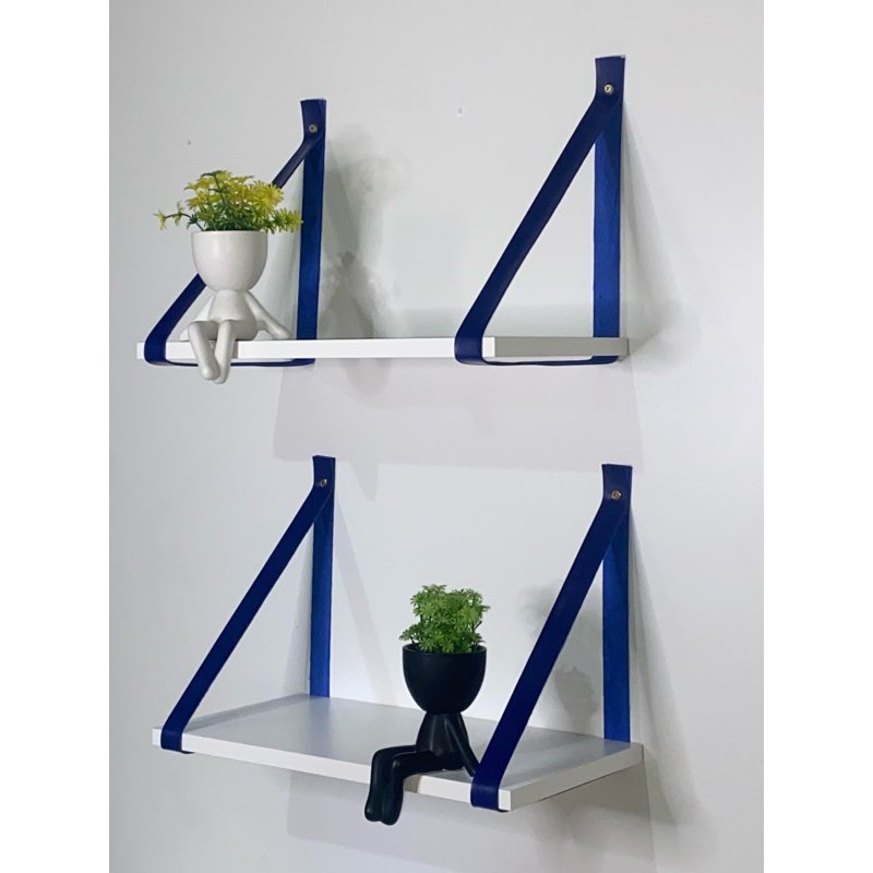 Ver imagem 1 de Kit 2 Prateleiras de Mdf 50x20cm:azul