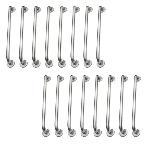 Alça de Apoio Barra Inox Kit 18 Unidades 70cm Inox Deficiente Idoso Suporte Parede Corrimao Seguranç