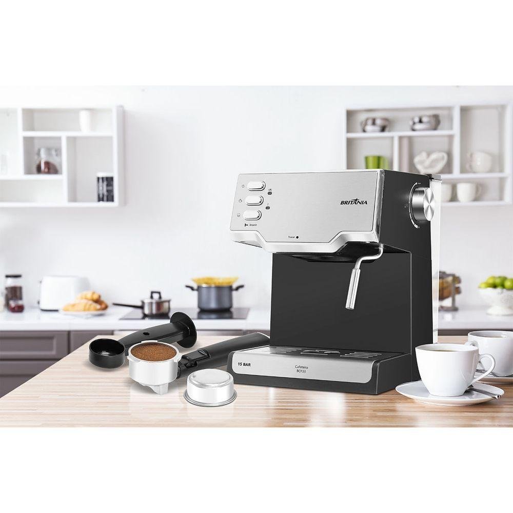 Cafeteira Espresso Britânia Bcf33 15 Bar 1,6l 850w 127v - 5