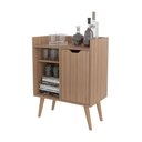 Ver imagem 2 de Buffet Aparador Sala de Estar 60cm 3 Nichos e 1 Porta Vivi T02-D'Rossi