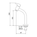 Ver imagem 4 de Torneira Banheiro de Mesa Minimal Classic Preto Matte Meber