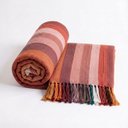 Ver imagem 2 de Manta p/ Sofá Escama 3 Lugares 1,20m x 1,80m Boho Terracota Tac