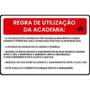 Ver imagem 1 de Placa de Sinalização para Condomínio Regras da Academia 40x60cm