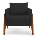Ver imagem 6 de Kit 1 Sofá Namoradeira e 2 Poltronas Lana Veludo Base de Madeira - D’Rossi Cor Preto