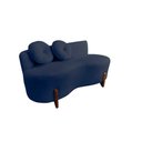 Ver imagem 2 de Namoradeira Sofá Feijão Lounge Orgânica Suede Azul Marinho