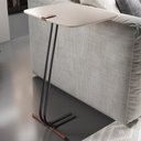 Ver imagem 2 de Mesa Apoio Lateral para Sofá Lisboa Pé Preto LarFlex:Laca Off White