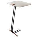 Ver imagem 1 de Mesa Apoio Lateral para Sofá Lisboa Pé Preto LarFlex:Laca Off White