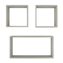 Ver imagem 3 de Kit com 3 Nichos Decoração para Quarto Nude Retangular