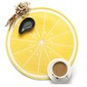 Jogo Lugar Americano Redondo Fruta Limão 38 cm Decoração Mesa Posta Descanso Prato Feito à Mão - 7