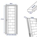 Ver imagem 4 de Kit Porta de Madeira Maciça Ekos 210x82cm Batente 18cm Abertura Esquerda Marrom Uniportas