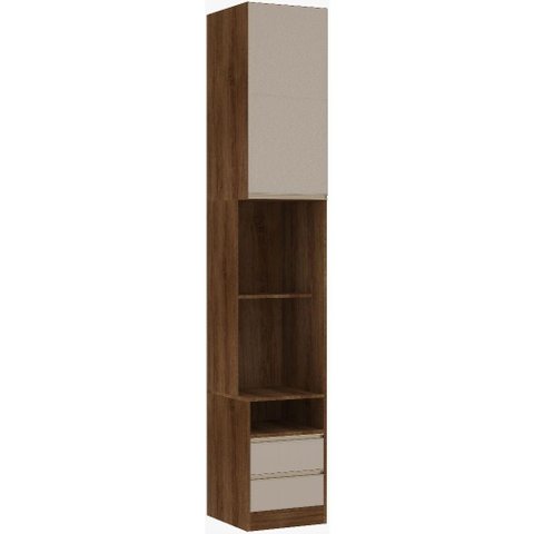Mesa de Cabeceira Direito 1 Porta 2 Gavetas Prime Plus Luciane Móveis
