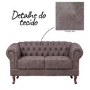 Ver imagem 5 de Namoradeira Chesterfield Duque 2 Lugares em Dallas Cinza