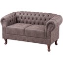 Ver imagem 2 de Namoradeira Chesterfield Duque 2 Lugares em Dallas Cinza