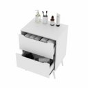 Ver imagem 5 de Conjunto para Banheiro Balcão com Espelho Redondo sem Cuba 60cm Bn3690 Tecnomobili Branco