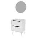 Ver imagem 2 de Conjunto para Banheiro Balcão com Espelho Redondo sem Cuba 60cm Bn3690 Tecnomobili Branco