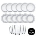 Ver imagem 1 de Aparelho De Jantar Vidro Marinex Duralex Diamante Kit 18