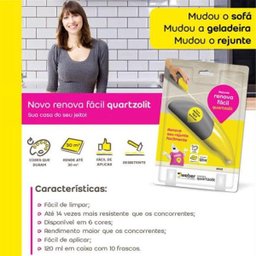 Renova Fácil Quartzolit Rejunte Líquido 120Ml Branco - 4