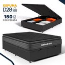 Ver imagem 3 de Cama Box Baú com Colchão Ortobom de Espuma Pillow Top Confort Black King 193cm
