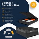 Ver imagem 5 de Cama Box Baú com Colchão Ortobom de Espuma Pillow Top Confort Black King 193cm