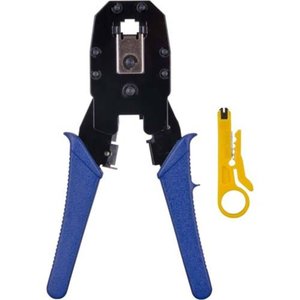Alicate para Crimpar Rj45/Rj12/Rj11 com Chave Keystone + Desencapador de Cabos Alc01
