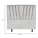Ver imagem 3 de Cabeceira Estofada Cama Casal Queen Size 160 Cm Malu Suede:cinza Claro