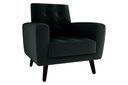 Ver imagem 2 de Poltrona Decorativa Lívia Veludo Preto E451 - Matrix