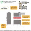Ver imagem 3 de Armário de Cozinha Compacta Modulada Versatile Multimóveis Mp2302 C/ Balcão e Paneleiro