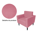 Ver imagem 3 de Combo 2 Poltronas Estofadas Para Consultório Leticia Slim Suede Rosa Barbie - LM DECOR
