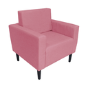 Ver imagem 2 de Combo 2 Poltronas Estofadas Para Consultório Leticia Slim Suede Rosa Barbie - LM DECOR