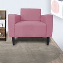 Ver imagem 1 de Combo 2 Poltronas Estofadas Para Consultório Leticia Slim Suede Rosa Barbie - LM DECOR