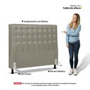 Ver imagem 5 de Cabeceira Cama Box Casal Queen Size Ciara 160cm Botonê com Frame Sintético Bege - Abmaza