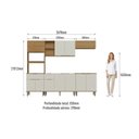 Ver imagem 3 de Cozinha Modulada 5 Peças 215,11x267,8cm Florença Bege/Marromle/Sabbia