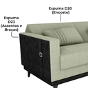 Ver imagem 5 de Sofa Cama 2 Lugares 203 Cm Boucle Oliva Corino Preto Milani Store